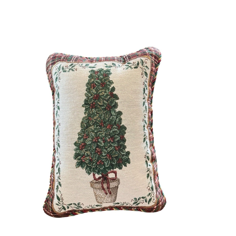 Riverdale Decorative Products Christmas Throw Pillow Gold Metallic Accents